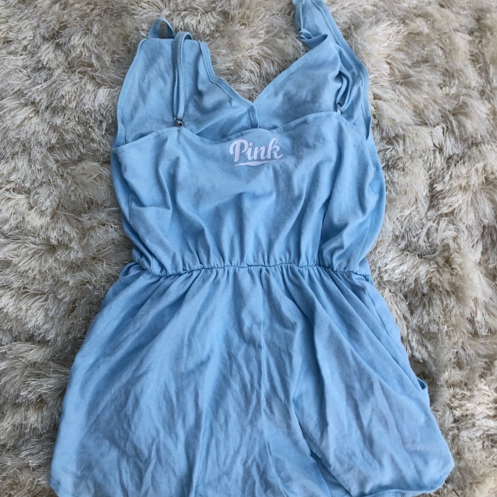 PINK blue comfy romper
